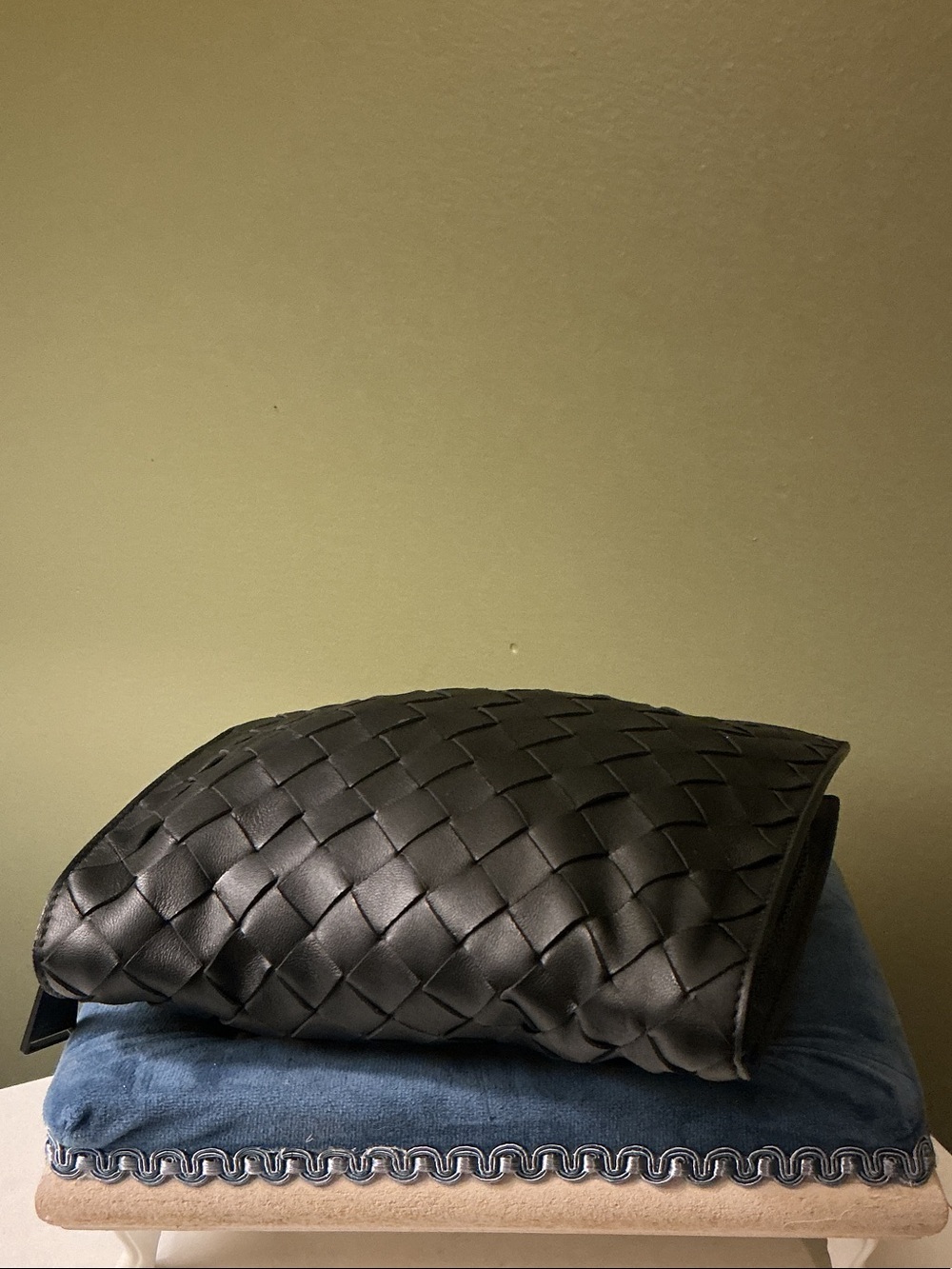 Bottega Veneta Intrecciato Paper Nylon Packable Duffle Black Woven Leather